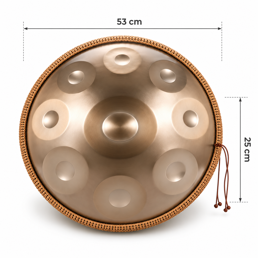 Handpan Auréa Doré 9 Notes en Sol Mineur - 440 Hz