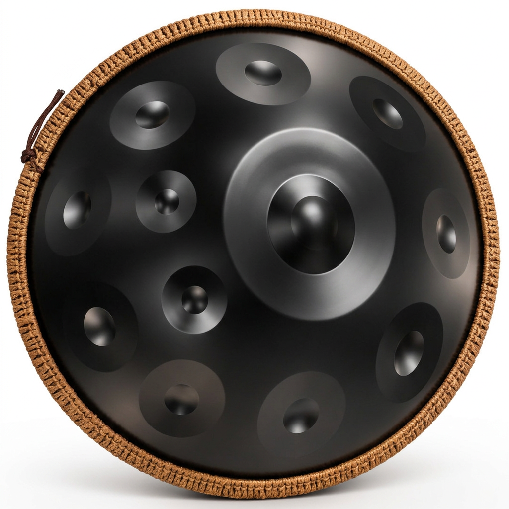 Handpan Éclipse Noir 12 Notes - Ré Mineur Kurd 432 Hz