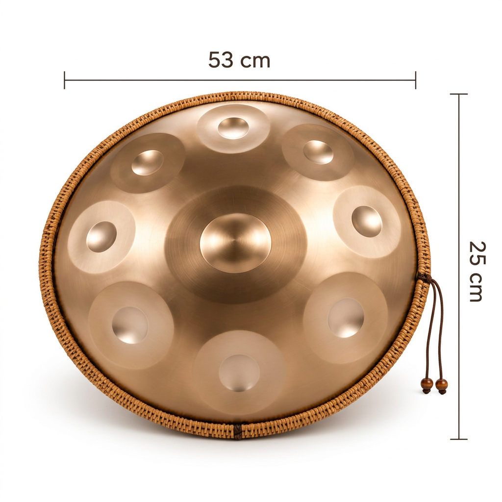 Handpan Soléna Doré 12 Notes en Ré Mineur - 440 Hz
