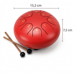 Tongue Drum Éolia Rouge 8 Notes - D5