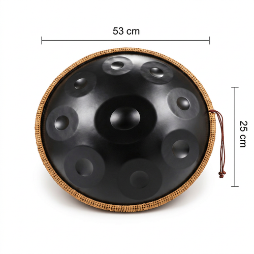 Handpan Auréa Noir 9 Notes en Sol Mineur - 440 Hz