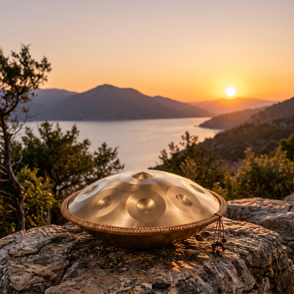 Handpan Nahara Doré 10 Notes en Ré Mineur - 432 Hz