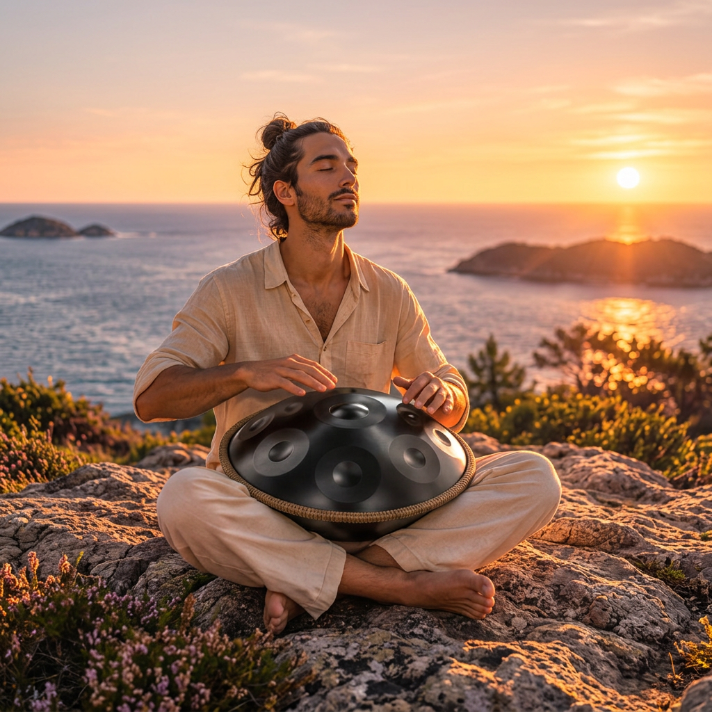 Handpan Auréa Noir 9 Notes en Sol Mineur - 440 Hz