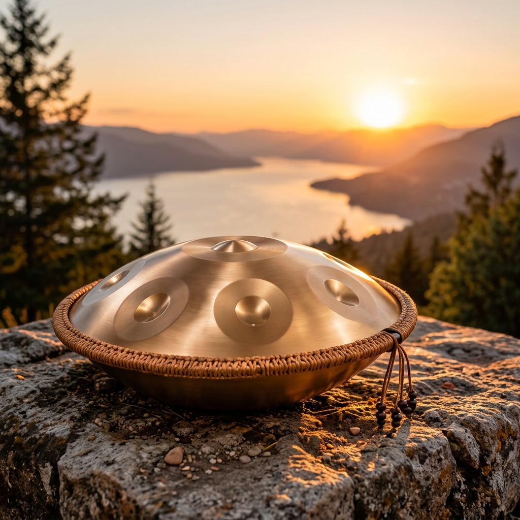 Handpan Nahara Doré 9 Notes en Ré Mineur - 440 Hz