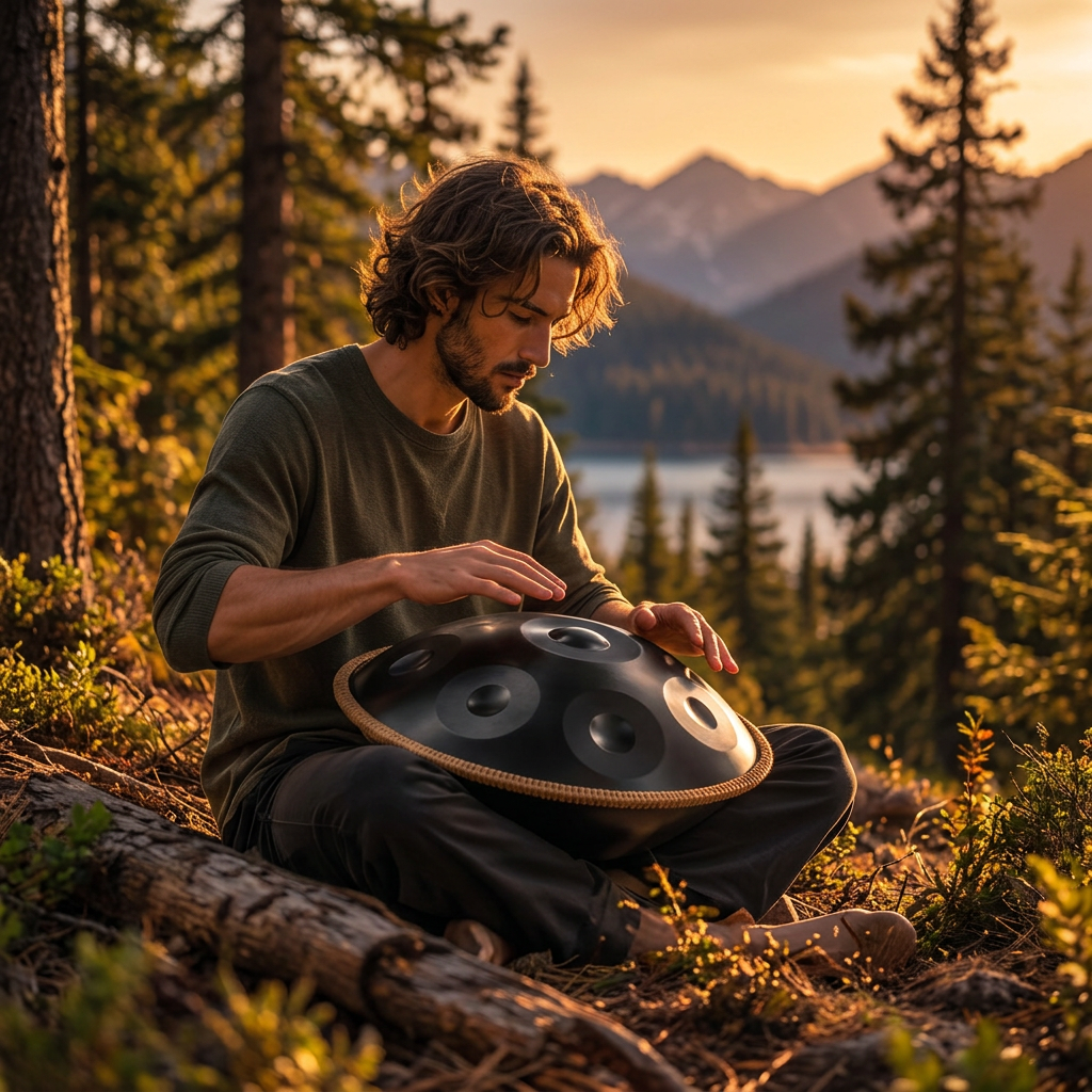 Handpan Auréa Noir 9 Notes en Sol Mineur - 440 Hz