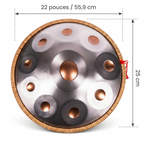 Handpan 10 Notes Kurd 22 Pouces - 440 Hz