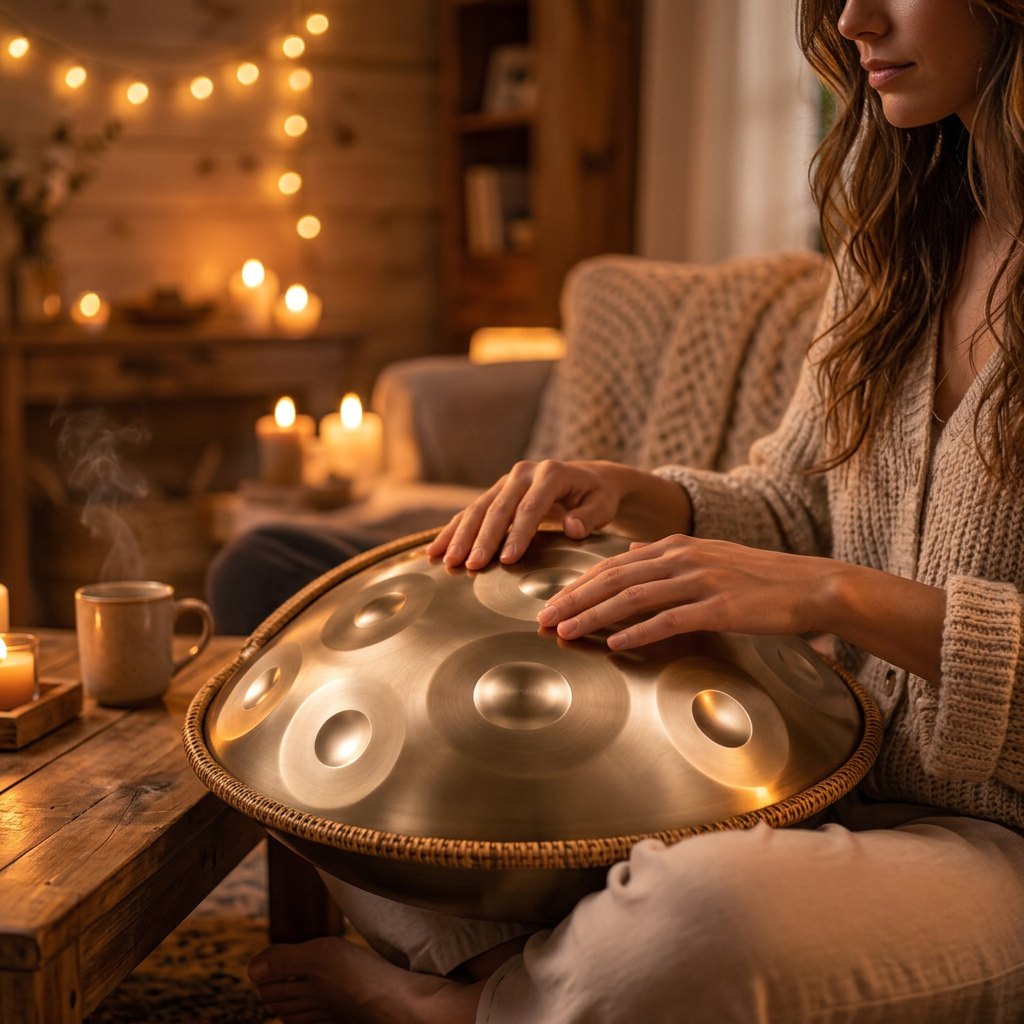 Handpan Soléna Doré 12 Notes en Ré Mineur - 440 Hz