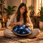 Handpan Éclipse Bleu 12 Notes - Ré Mineur Kurd 432 Hz