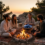 Handpan Éclipse Bleu 12 Notes - Ré Mineur Kurd 432 Hz